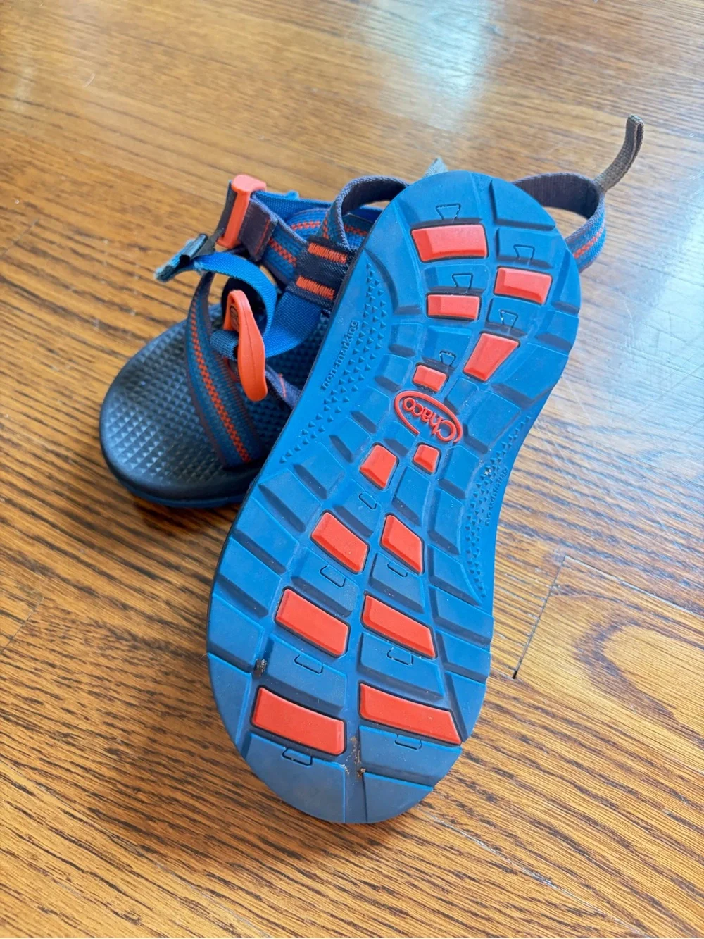 Chaco Kids Blue and Orange Sport Sandals - Adjustable Straps